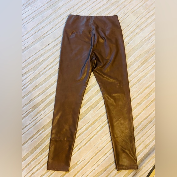 7 For All Mankind Brown Faux Leather Leggings - Picture 4 of 4